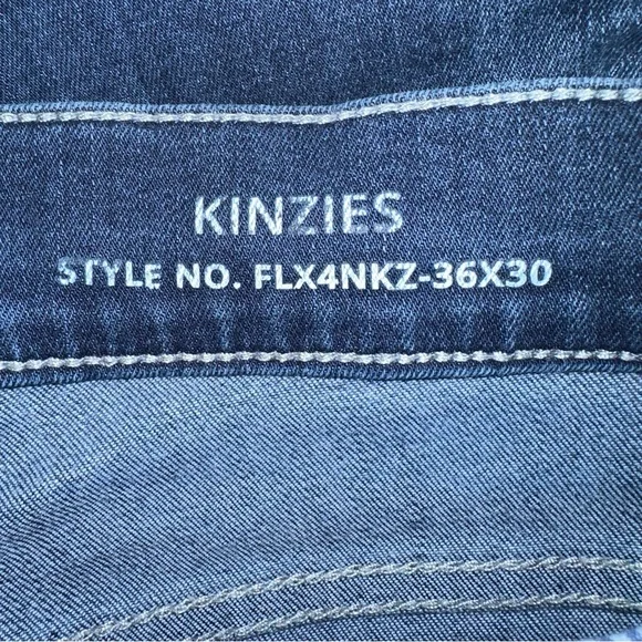 Mugsy Jeans Men's 36x30 Blue Kinzies Cotton Blend Straight Leg Distressed Denim - Picture 8 of 13